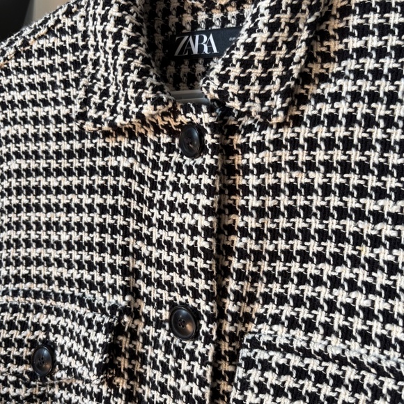 Tweed Houndstooth Shirt Jacket - Picture 4 of 4